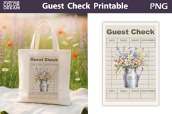 Spring Flowers Guest Check | Junk Journal Printable Product Image 1