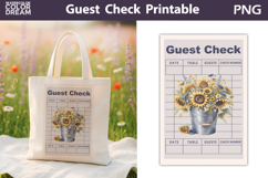 Sunflowers Guest Check | Junk Journal Printable Product Image 1