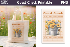 Sunflowers Guest Check | Junk Journal Printable Product Image 1