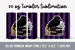 Raven Books Tumbler Wrap | Gothic Halloween Sublimation Product Image 1