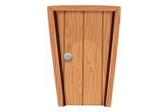 Wooden door in cartoon style. House entry symbol Product Image 1