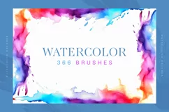 Huge Collection of 366 Watercolor Painting Brushes Product Image 1