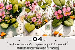 Whimsical Spring Clipart png Whimsical Spring Watercolor png Product Image 1