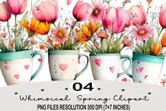 Whimsical Spring Clipart png Whimsical Spring Watercolor png Product Image 1