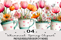 Whimsical Spring Clipart png Whimsical Spring Watercolor png Product Image 1