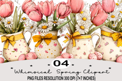 Whimsical Spring Clipart png Whimsical Spring Watercolor png Product Image 1