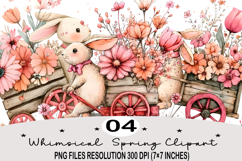 Whimsical Spring Clipart png Whimsical Spring Watercolor png Product Image 1