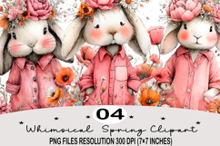 Whimsical Spring Clipart png Whimsical Spring Watercolor png Product Image 1