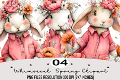 Whimsical Spring Clipart png Whimsical Spring Watercolor png Product Image 1