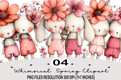 Whimsical Spring Clipart png Whimsical Spring Watercolor png Product Image 1