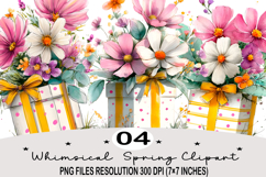 Whimsical Spring Clipart png Whimsical Spring Watercolor png Product Image 1