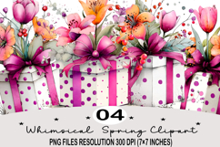 Whimsical Spring Clipart png Whimsical Spring Watercolor png Product Image 1