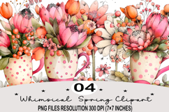 Whimsical Spring Clipart png Whimsical Spring Watercolor png Product Image 1