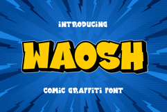 Waosh - 3d Comic Graffiti Font Product Image 2