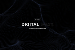 Digital Dot Wave Backgrounds - 10 Variations Product Image 1
