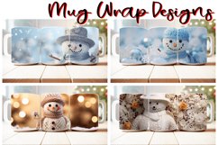 100 Christmas Mug Wrap Bundle, Snowman Sublimation, Santa Product Image 11