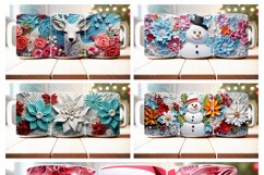 100 Christmas Mug Wrap Bundle, 3D Snowman Sublimation PNG Product Image 12