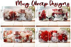 100 Christmas Mug Wrap Bundle, Snowman Sublimation, Santa Product Image 14