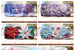 100 Christmas Mug Wrap Bundle, 3D Snowman Sublimation PNG Product Image 15