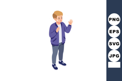 Young boy wearing casual clothes with worried expression iso Product Image 1