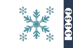 Snowflake vector illustration with blue winter season design Product Image 1