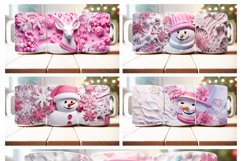 100 Christmas Mug Wrap Bundle, 3D Snowman Sublimation PNG Product Image 3