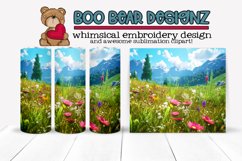Mountain View Wildflowers Sublimation tumbler design Product Image 1