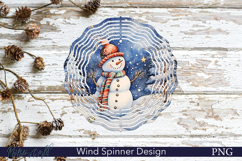 Christmas Wind Spinner | Adorable Snowman | Watercolor Product Image 1