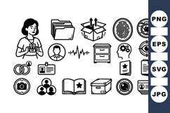 Business Identity Icons Vector Clipart Set for Office Use Product Image 1