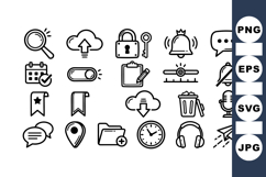Minimal Line Icon Set for Web and App Design Product Image 1