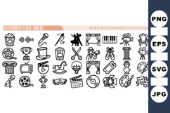 Entertainment And Arts Icon Set For Designers Product Image 1