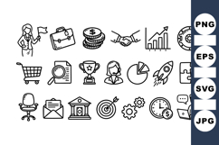 Line Art Business Icon Set for Office Projects Product Image 1
