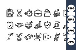 Professional Business Productivity Icon Bundle Set Product Image 1