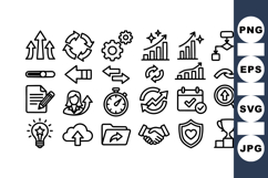 Business Strategy Icons Vector Set for Marketing Product Image 1