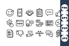 Customer Feedback Icon Vector Set For UX Design Product Image 1
