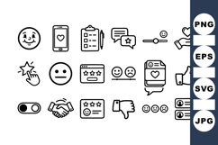 Hand Drawn Feedback Icons Bundle for UI Designs Product Image 1