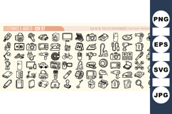 Hand Drawn Electronics Icon Bundle For Crafts Product Image 1