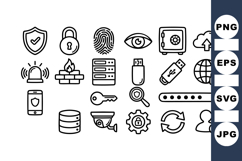 Cyber Security Icon Collection For Digital Designs Product Image 1