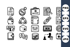 Security Icons Vector Set for Privacy Designs Product Image 1