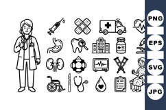 Medical Healthcare Vector Icon Set For Clinics Product Image 1