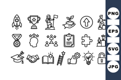 Business Success Icons SVG Vector Set for Presentations Product Image 1