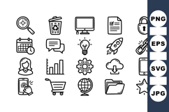 Minimalist Business Icon Vector Set For UI Design Product Image 1