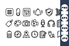 Hand Drawn Interface Icon SVG Vector Set for UI Design Product Image 1