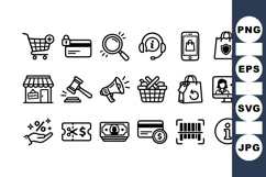 Ecommerce and Shopping Icon Bundle Set Product Image 1
