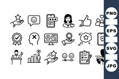 Customer Feedback and Rating Icon Set Bundle Product Image 1