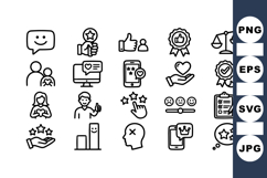 Customer Feedback Icon Vector Set for Reviews Product Image 1