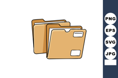 File folders icon with paper documents for organization and Product Image 1