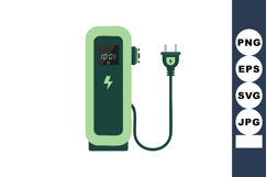 Electric vehicle charging station with digital display and p Product Image 1
