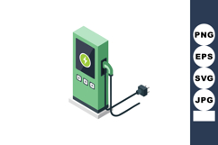 Electric vehicle charging station with green eco friendly de Product Image 1