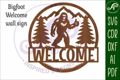 Welcome Bigfoot wall sign svg laser cut file Product Image 4